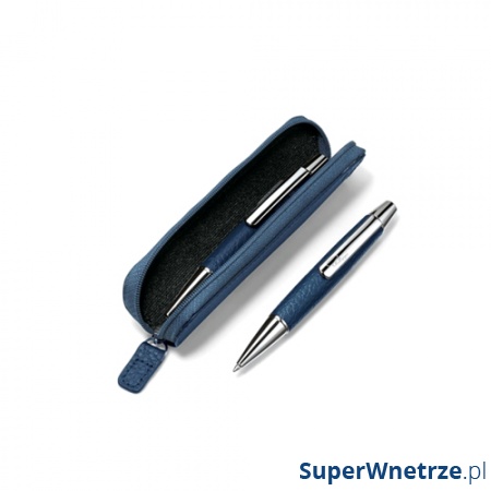 Długopis w skórzanym etui Philippi Couture niebieski