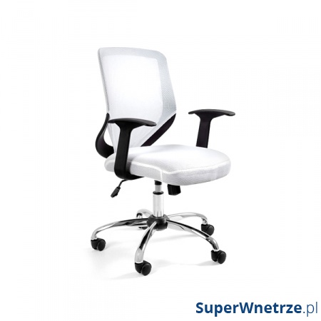 Krzesło obrotowe Unique Mobi białe