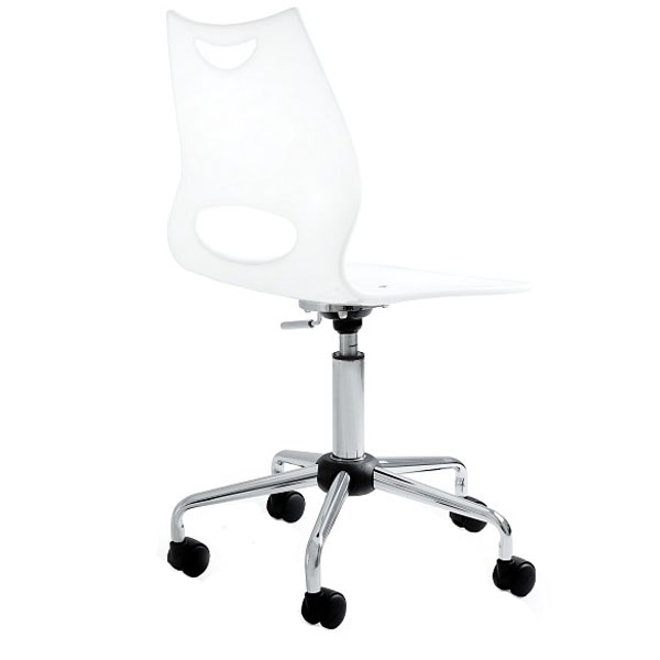 Krzesło obrotowe UNIQUE Wave plus białe