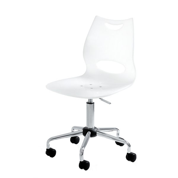 Krzesło obrotowe UNIQUE Wave plus białe