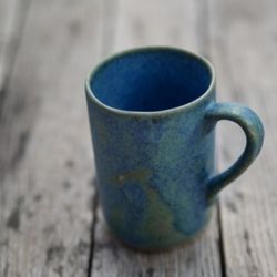 kubek ceramiczny niebieski